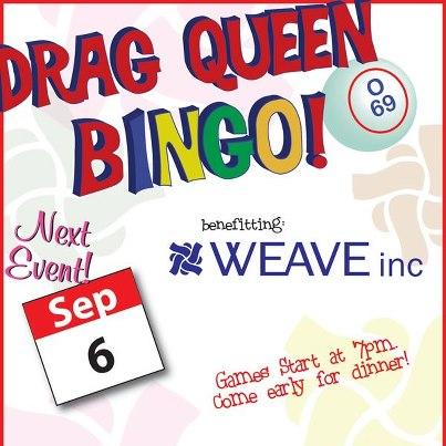 Image of Drag Queen Bingo to Benefit WEAVE on September 6