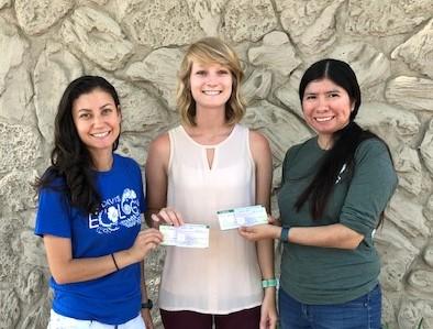 UC Davis Ecology Grads presenting checks